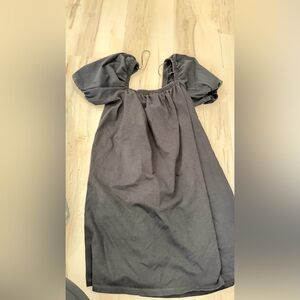 H&M Charcoal Gathered Sleeve Dress